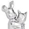 CosmoLiving by Cosmopolitan Silver Porcelain Contemporary Sculpture, 12" x 8" x 5"